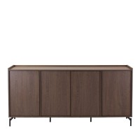 TOBAC ΜΠΟΥΦΕΣ 4ΠΟΡΤΕΣ ΚΑΡΥΔΙ ΣΚΟΥΡΟ 200x39x95cm
