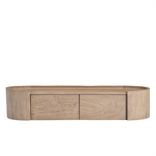 MINIMAL ΚΟΝΣΟΛΑ ΚΡΕΜΑΣΤΟ ΚΑΦΕ 100x35x20cm