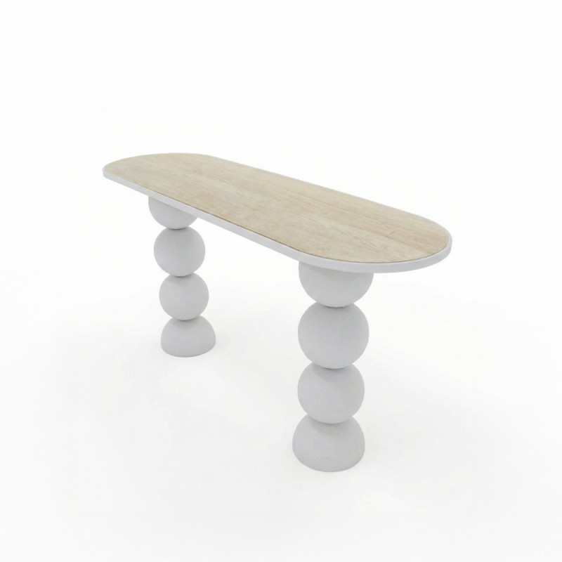 PERLA ΚΟΝΣΟΛΑ OFF WHITE 150x45x76cm