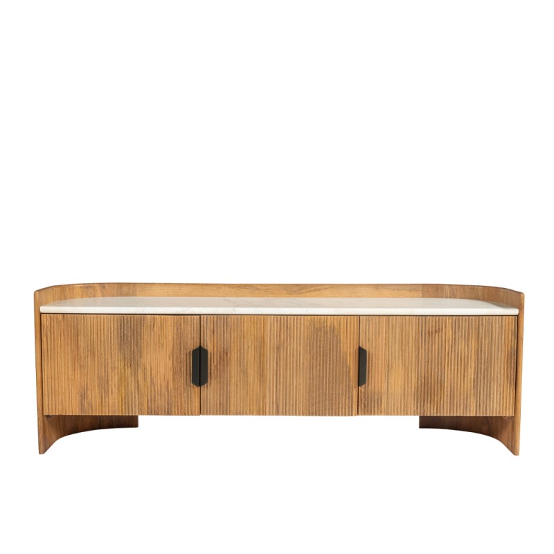 ORGANIC BITTER TV STAND 2ΠΟΡΤΕΣ ΚΑΡΥΔΙ ΛΕΥΚΟ 147x45x50cm