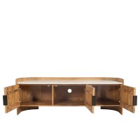ORGANIC BITTER TV STAND 2ΠΟΡΤΕΣ ΚΑΡΥΔΙ ΛΕΥΚΟ 147x45x50cm