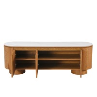 PILLAR TV STAND 4ΠΟΡΤΕΣ ΛΕΥΚΟ 160x40x55cm