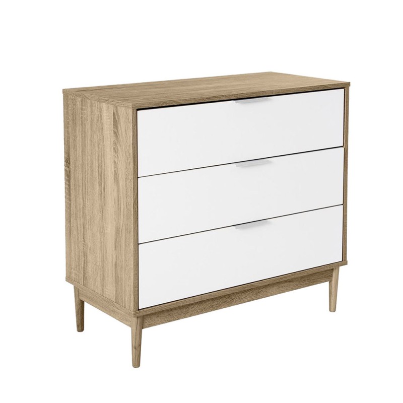 SCANDI ΣΥΡΤΑΡΙΕΡΑ 3ΣΥΡΤΑΡΙΑ SONOMA ΛΕΥΚΟ 80x39.5x77cm