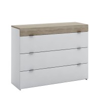 MY BOX ΣΥΡΤΑΡΙΕΡΑ 3ΣΥΡΤΑΡΙΑ SONOMA ΣΚΟΥΡΟ ΛΕΥΚΟ HIGH GLOSS 105x45x78cm