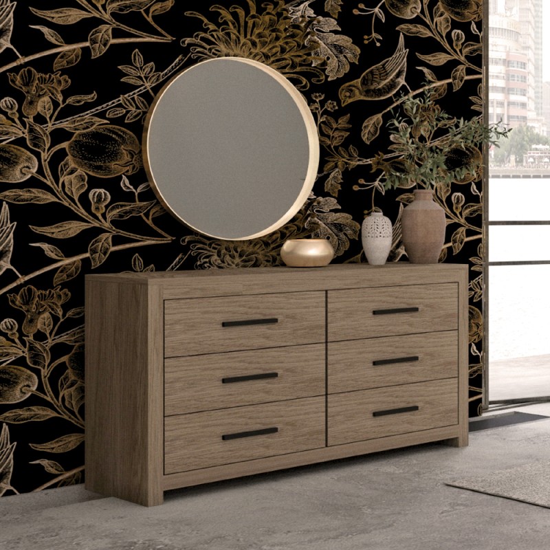 DODO ΣΥΡΤΑΡΙΕΡΑ OAK ΣΚΟΥΡΟ 132x45x75cm