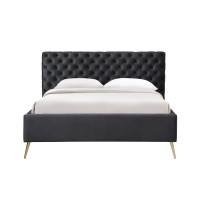 BLACK EROS ΚΡΕΒΑΤΙ (ΓΙΑ ΣΤΡΩΜΑ 160x200cm) ΜΑΥΡΟ 229.5x195x118.5cm