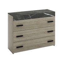 METROPOLIS ΣΥΡΤΑΡΙΕΡΑ 3ΣΥΡΤΑΡΙΑ SONOMA ΣΚΟΥΡΟ ΠΕΤΡΑ 105x45x78cm