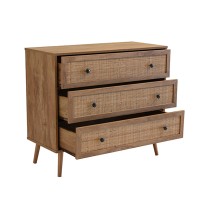 AMMOS ΚΟΜΟΤΑ 3ΣΥΡΤΑΡΙΑ ΦΥΣΙΚΟ ΜΕ RATTAN 90x39x79cm