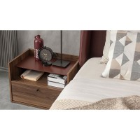 MARSALA ΚΟΜΟΔΙΝΟ 1ΠΟΡΤΑ 1ΡΑΦΙ ΚΑΡΥΔΙ 64x45x45cm