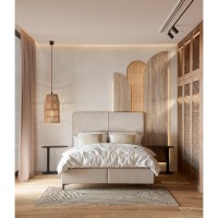 MORE ΚΡΕΒΑΤΙ ΜΕ ΑΠΟΘΗΚ. ΧΩΡΟ (ΓΙΑ ΣΤΡΩΜΑ 160x200cm) WHITE SMOOTH 07-957 217x160x120cm