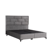 BRICK ΚΡΕΒΑΤΙ ΜΕ ΑΠΟΘΗΚ. ΧΩΡΟ (ΓΙΑ ΣΤΡΩΜΑ 160x200cm) ΓΚΡΙ 07-450 215x165x121cm