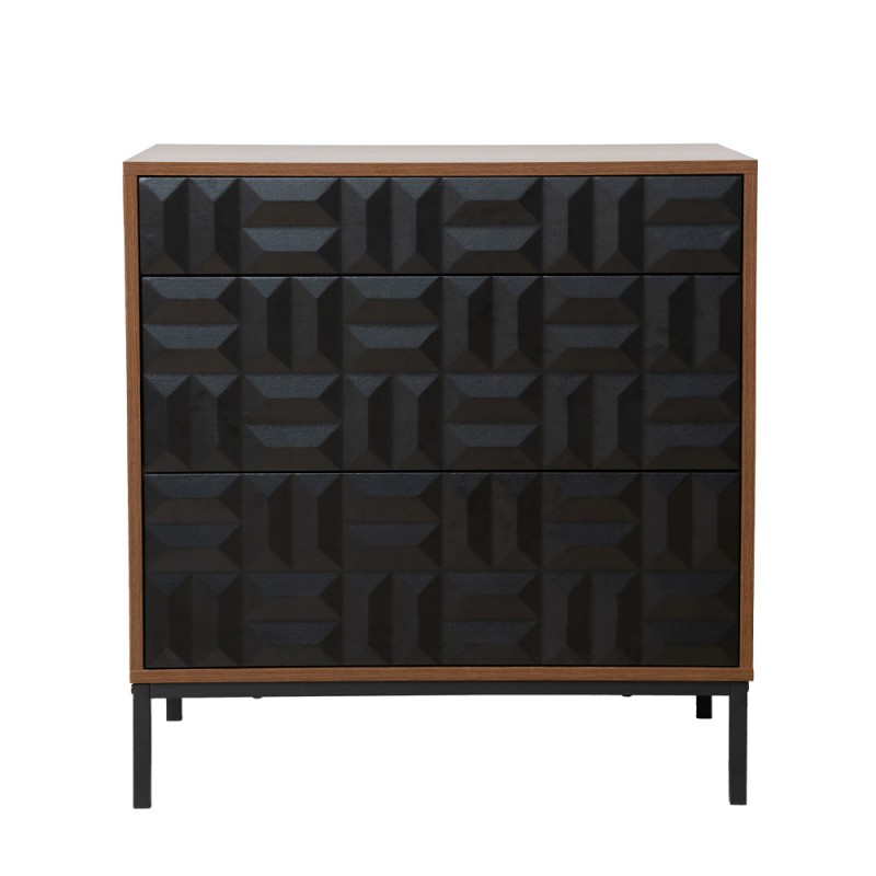ZUMA ΣΥΡΤΑΡΙΕΡΑ ΚΑΡΥΔΙ ΜΑΥΡΟ 75.5x40x79cm