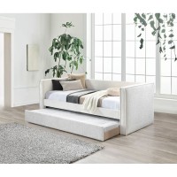 CALMO ΚΑΝΑΠΕΣ ΚΡΕΒΑΤΙ (ΓΙΑ ΣΤΡΩΜΑ 90x190cm) CREAM 222x99x84.2cm