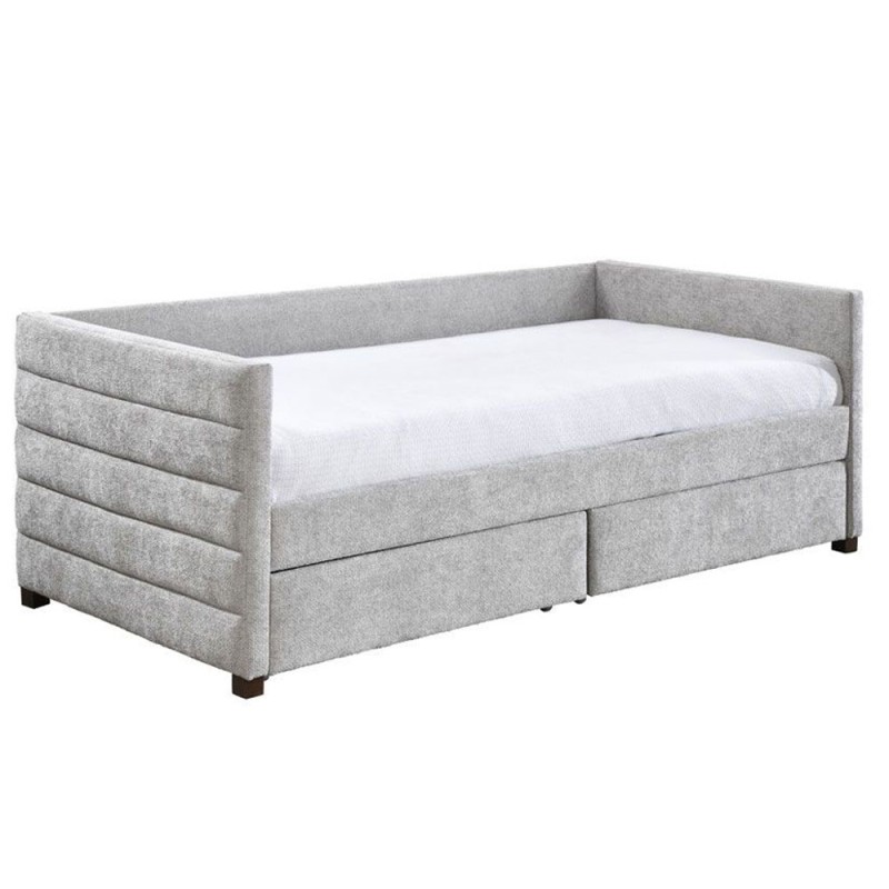 SUENO ΚΑΝΑΠΕΣ ΚΡΕΒΑΤΙ (ΓΙΑ ΣΤΡΩΜΑ 90x190cm) ΓΚΡΙ ΑΝΟΙΧΤΟ 209x99.5x76cm