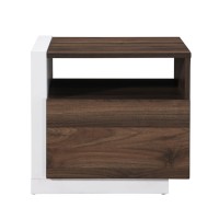 DOBLE ΚΟΜΟΔΙΝΟ 1ΠΟΡΤΑ ΚΑΡΥΔΙ ΛΕΥΚΟ 46x40x43cm
