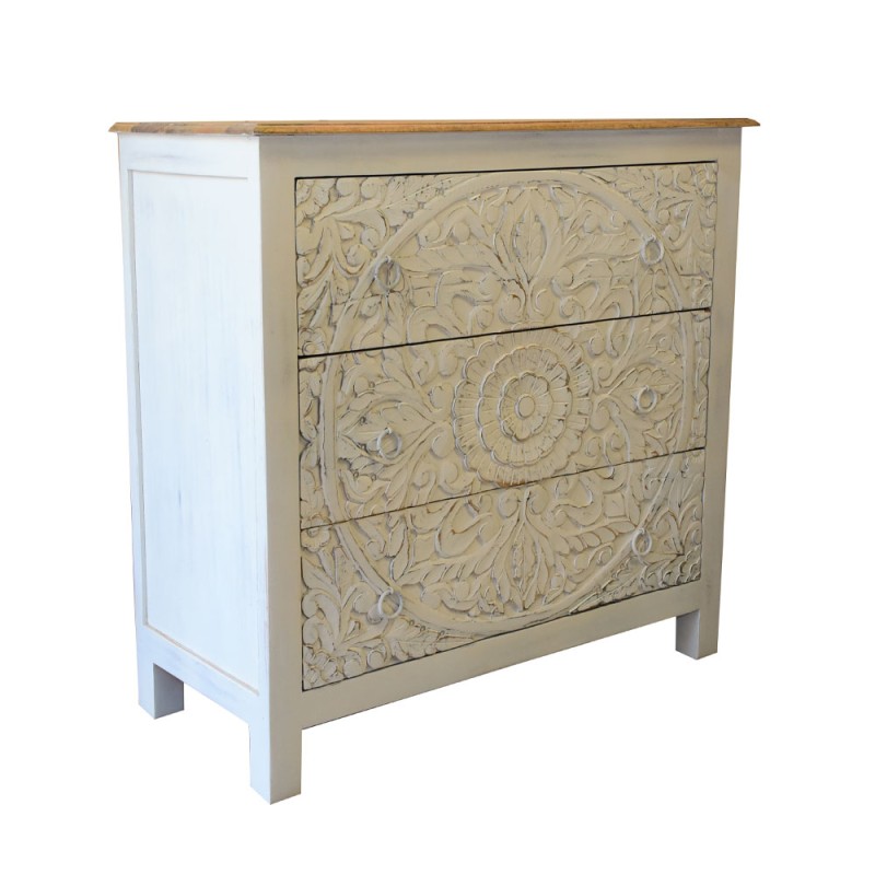 LOTUS ΣΥΡΤΑΡΙΕΡΑ ΛΕΥΚΟ DECAPE ΦΥΣΙΚΟ 90x42x90cm