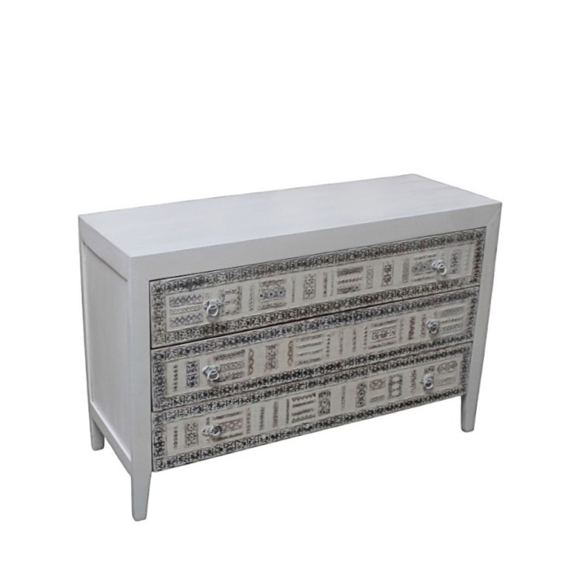 FLOR ΣΥΡΤΑΡΙΕΡΑ 3ΣΥΡΤΑΡΙΑ ΛΕΥΚΟ DECAPE ΦΥΣΙΚΟ 115x42x75cm