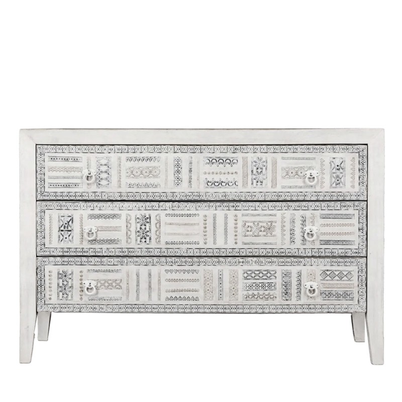 FLOR ΣΥΡΤΑΡΙΕΡΑ 3ΣΥΡΤΑΡΙΑ ΛΕΥΚΟ DECAPE ΦΥΣΙΚΟ 115x42x75cm
