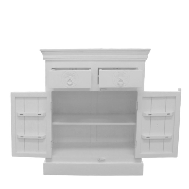 RODHES ΚΟΜΟΤΑ 2ΠΟΡΤΕΣ 2ΣΥΡΤΑΡΙΑ ΛΕΥΚΟ 85x42x100cm