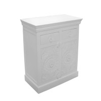 RODHES ΚΟΜΟΤΑ 2ΠΟΡΤΕΣ 2ΣΥΡΤΑΡΙΑ ΛΕΥΚΟ 85x42x100cm