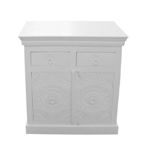 RODHES ΚΟΜΟΤΑ 2ΠΟΡΤΕΣ 2ΣΥΡΤΑΡΙΑ ΛΕΥΚΟ 85x42x100cm