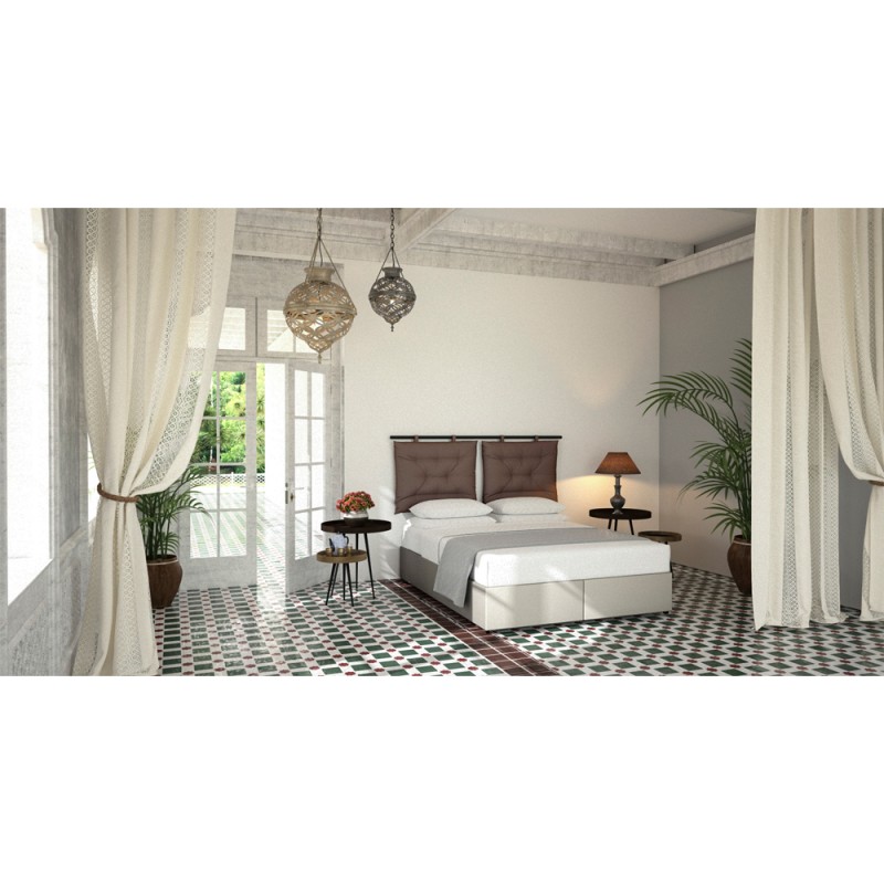 INTERNO ΒΑΣΗ ΜΕ ΑΠΟΘΗΚ.ΧΩΡΟ 160x200cm ΓΚΡΙ ΚΑΦΕ 20-914 200x160x34cm