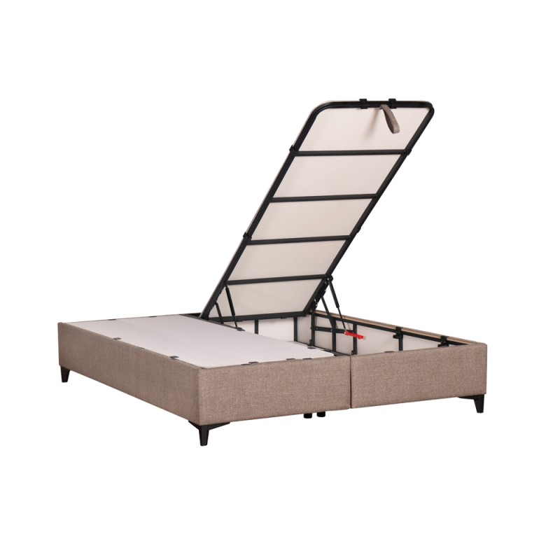 INTERNO ΒΑΣΗ ΜΕ ΑΠΟΘΗΚ.ΧΩΡΟ 160x200cm ΓΚΡΙ ΚΑΦΕ 20-914 200x160x34cm