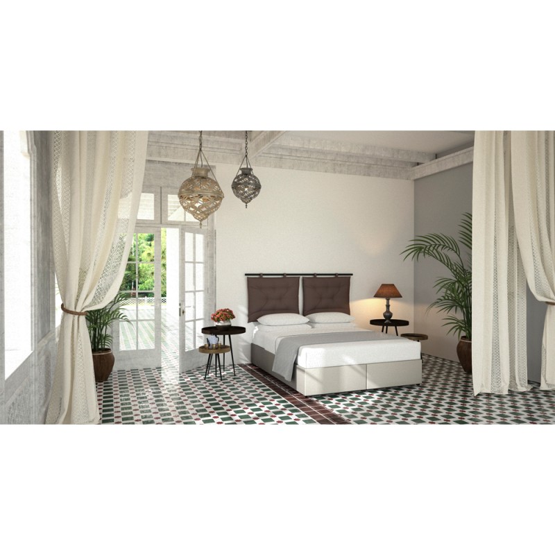 HANG ΜΑΞΙΛΑΡΙ ΚΕΦΑΛΑΡΙΟΥ SET 2ΤΕΜ ΓΚΡΙ ΚΑΦΕ 20-914 70x10x50cm