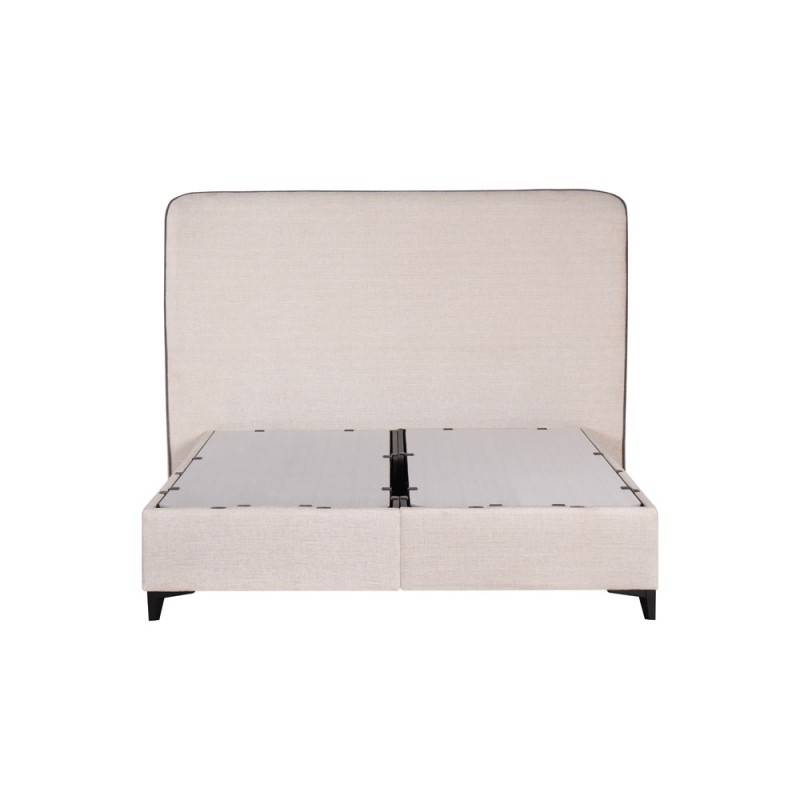 COLOMBO ΚΡΕΒΑΤΙ ΜΕ ΑΠΟΘΗΚ. ΧΩΡΟ (ΓΙΑ ΣΤΡΩΜΑ 160x200cm) OFF WHITE 06-900 ΜΑΥΡΟ 210x170x120cm