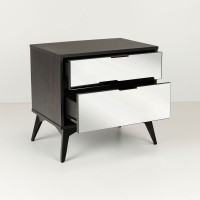 SPECCHIO ΚΟΜΟΔΙΝΟ 2ΣΥΡΤΑΡΙΑ ΜΑΥΡΟ OAK ΚΑΘΡΕΠΤΗΣ 58x39x55cm