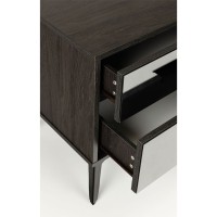 SPECCHIO ΚΟΜΟΔΙΝΟ 2ΣΥΡΤΑΡΙΑ ΜΑΥΡΟ OAK ΚΑΘΡΕΠΤΗΣ 58x39x55cm