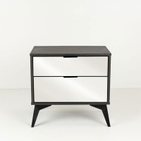 SPECCHIO ΚΟΜΟΔΙΝΟ 2ΣΥΡΤΑΡΙΑ ΜΑΥΡΟ OAK ΚΑΘΡΕΠΤΗΣ 58x39x55cm