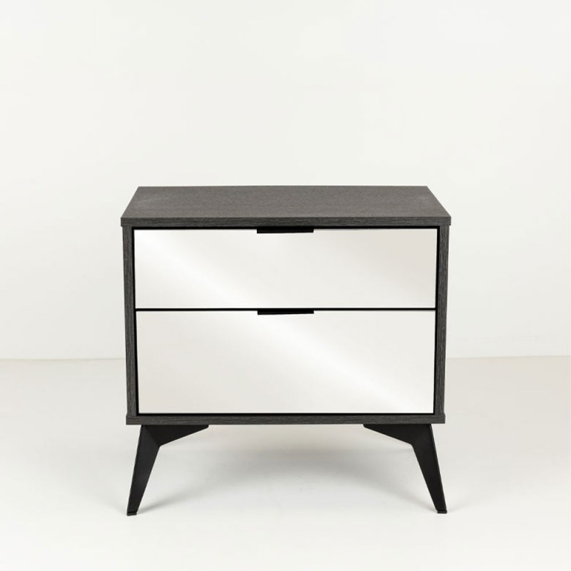 SPECCHIO ΚΟΜΟΔΙΝΟ 2ΣΥΡΤΑΡΙΑ ΜΑΥΡΟ OAK ΚΑΘΡΕΠΤΗΣ 58x39x55cm