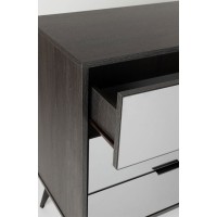 SPECCHIO ΣΥΡΤΑΡΙΕΡΑ 6ΣΥΡΤΑΡΙΑ ΜΑΥΡΟ OAK ΚΑΘΡΕΠΤΗΣ 120x39x80cm