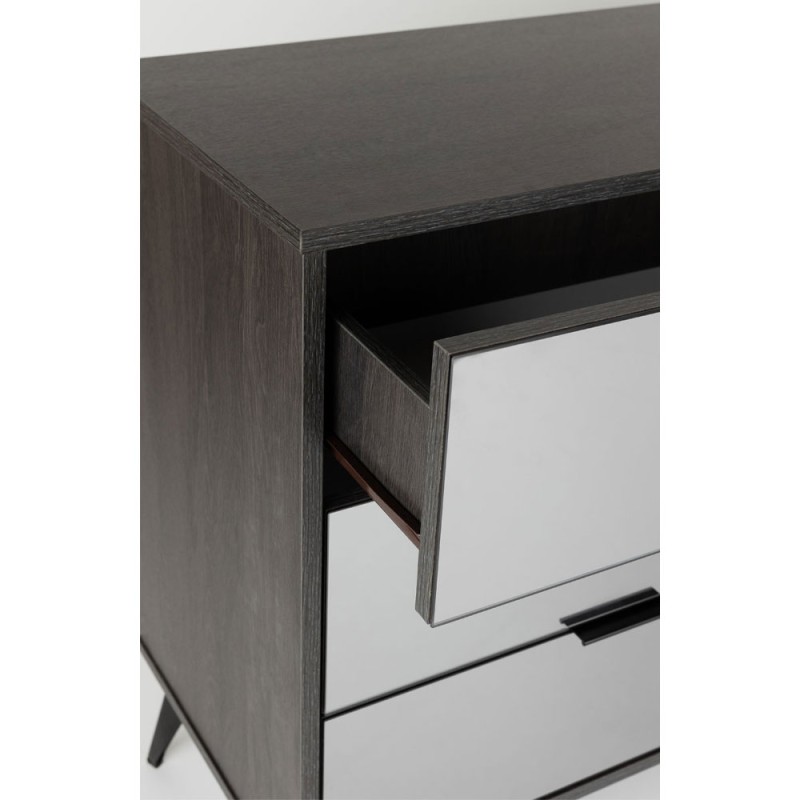 SPECCHIO ΣΥΡΤΑΡΙΕΡΑ 6ΣΥΡΤΑΡΙΑ ΜΑΥΡΟ OAK ΚΑΘΡΕΠΤΗΣ 120x39x80cm