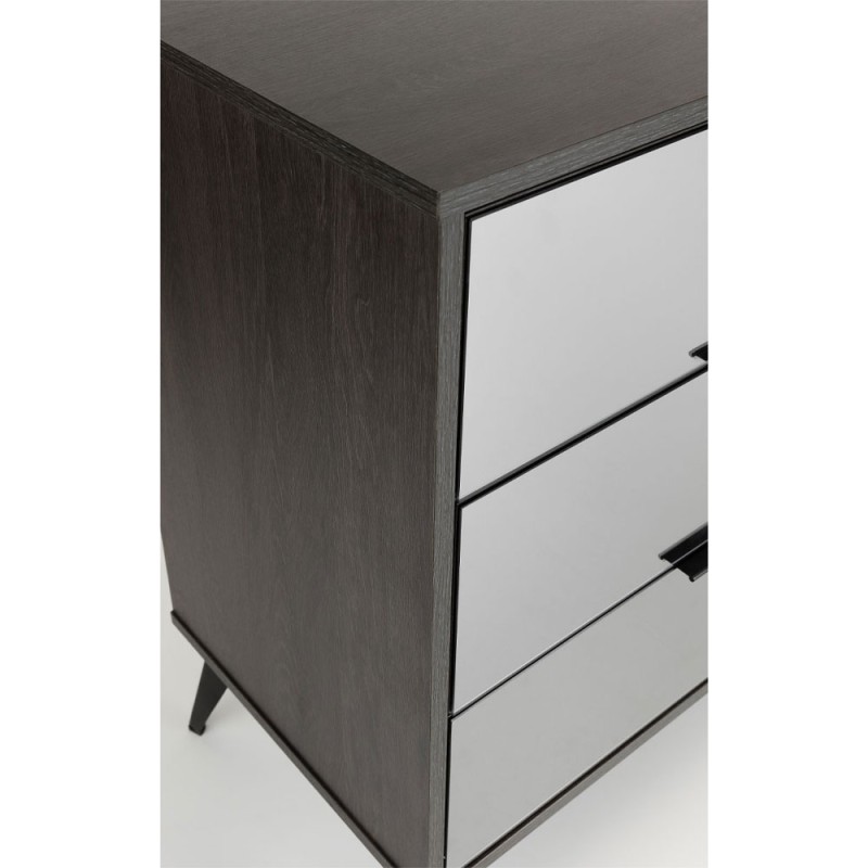 SPECCHIO ΣΥΡΤΑΡΙΕΡΑ 6ΣΥΡΤΑΡΙΑ ΜΑΥΡΟ OAK ΚΑΘΡΕΠΤΗΣ 120x39x80cm
