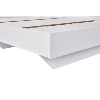 LUCIDO ΚΡΕΒΑΤΙ ΛΕΥΚΟ OAK ΦΥΣΙΚΟ 162x202x88cm