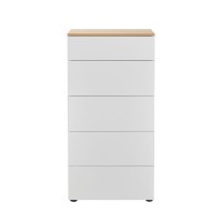 LUCIDO ΚΡΕΒΑΤΟΚΑΜΑΡΑ SET 3+1 ΛΕΥΚΟ OAK ΦΥΣΙΚΟ