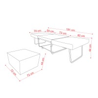 FOLD ΠΟΥΦ ΚΡΕΒΑΤΙ ΑΝΑΔΙΠΛΟΜΕΝΟ ΓΚΡΙ ΣΚΟΥΡΟ 26-861 70x72x43cm