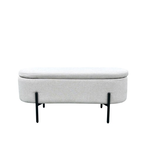 OVAL ΣΚΑΜΠΟ ΜΕ ΑΠΟΘ/ΚΟ ΧΩΡΟ ΛΕΥΚΟ 95x36x43cm
