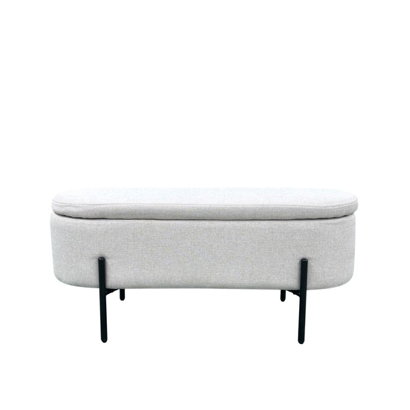 OVAL ΣΚΑΜΠΟ ΜΕ ΑΠΟΘ/ΚΟ ΧΩΡΟ ΛΕΥΚΟ 95x36x43cm