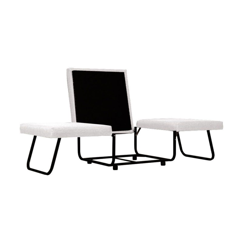 FOLD ΠΟΥΦ ΚΡΕΒΑΤΙ ΑΝΑΔΙΠΛΟΜΕΝΟ OFF WHITE 06-900 70x72x43cm