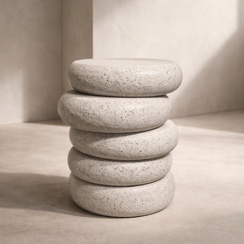 BALANCE SIDE TABLE TERRAZZO 41x42.5x50cm