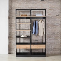 SYSTEM ΝΤΟΥΛΑΠΑ ΜΑΥΡΟ SONOMA 63x45x200cm