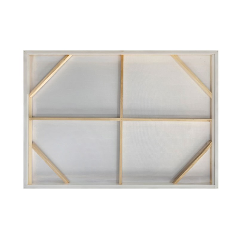 CALME ΠΙΝΑΚΑΣ ΔΙΑΚΟΣΜΗΤΙΚΟΣ ΜΕ ΚΟΡΝΙΖΑ 80x120x4cm ΚΑΜΒΑΣ ΜΠΛΕ ΜΠΕΖ ΞΥΛΟ