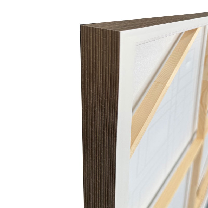 ROTA ΠΙΝΑΚΑΣ ΔΙΑΚΟΣΜΗΤΙΚΟΣ ΜΕ ΚΟΡΝΙΖΑ 80x120x4cm ΚΑΜΒΑΣ ΓΚΡΙ ΕΚΑΙ ΞΥΛΟ