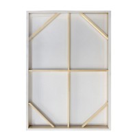 TIERRA ΠΙΝΑΚΑΣ ΔΙΑΚΟΣΜΗΤΙΚΟΣ ΜΕ ΚΟΡΝΙΖΑ 80x120x4cm ΚΑΜΒΑΣ ΚΑΦΕ ΛΕΥΚΟ ΞΥΛΟ