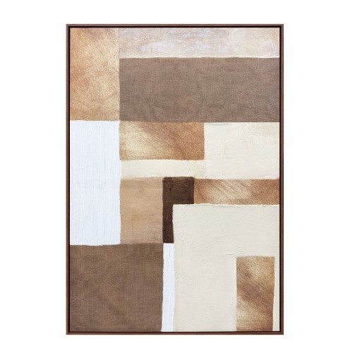 ATERNA ΠΙΝΑΚΑΣ ΔΙΑΚΟΣΜΗΤΙΚΟΣ ΜΕ ΚΟΡΝΙΖΑ 80x120x4cm ΚΑΜΒΑΣ ΚΑΦΕ ΜΠΕΖ ΞΥΛΟ