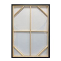 SIRKEL ΠΙΝΑΚΑΣ ΔΙΑΚΟΣΜΗΤΙΚΟΣ ΜΕ ΚΟΡΝΙΖΑ 80x120x4cm ΚΑΜΒΑΣ LEMON ΓΚΡΙ ΞΥΛΟ ΜΑΥΡΟ