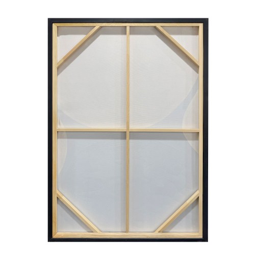 SIRKEL ΠΙΝΑΚΑΣ ΔΙΑΚΟΣΜΗΤΙΚΟΣ ΜΕ ΚΟΡΝΙΖΑ 80x120x4cm ΚΑΜΒΑΣ LEMON ΓΚΡΙ ΞΥΛΟ ΜΑΥΡΟ